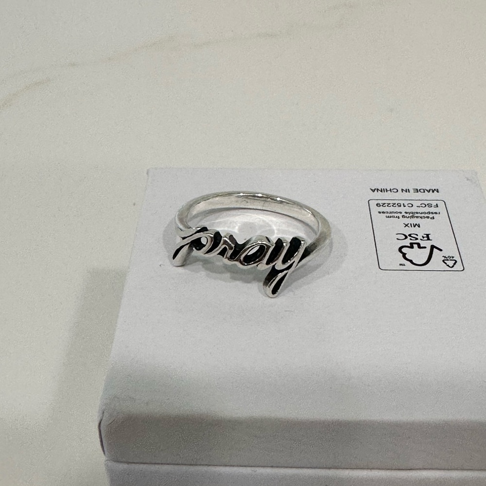 James Avery Silver Script Ring